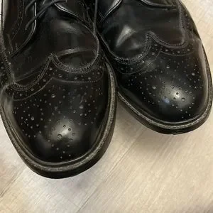 VTG FREEMAN  Harold  BLACK LEATHER LONG WING BROGUE dress shoes SIZE 12 D MEN\'S Freeman | Shoes | Vtg Freeman Harold Black Leather Long Wing  main image 3